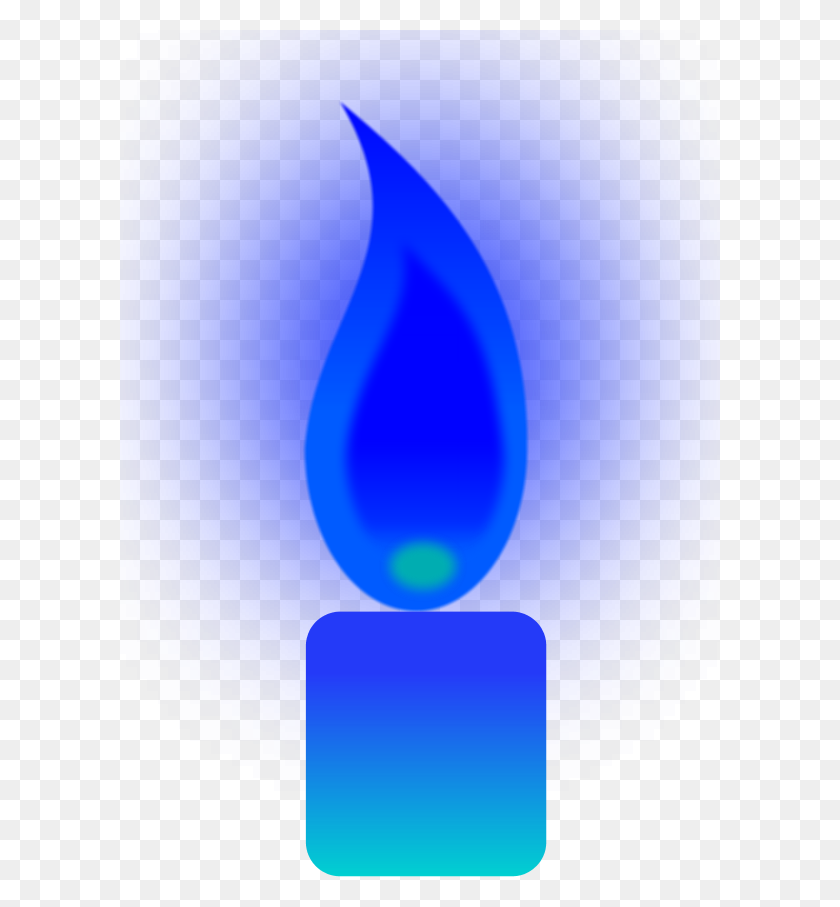 600x847 Blue Candle - Candle Flame Clipart