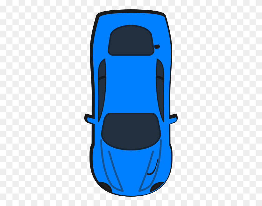 300x600 Blue Car - Blue Car Clipart