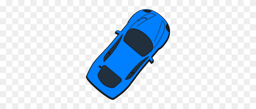 276x299 Синий Автомобиль - Вид Сверху Автомобилей Клипарт