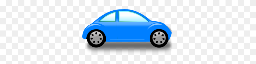 299x150 Синий Автомобиль Клипарт - Автомобиль Мультфильм Png