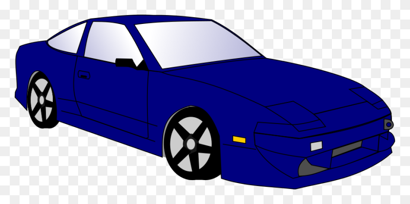 900x414 Blue Car Clip Arts Download - Car Vector PNG