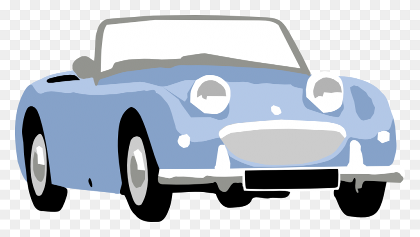 999x532 Blue Car Clipart Line Art Png - Simple Car Clipart