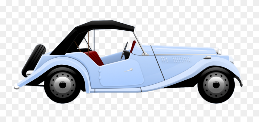 1453x631 Синий Автомобиль Клипарт Старомодный Автомобиль - Старый Человек Клипарт