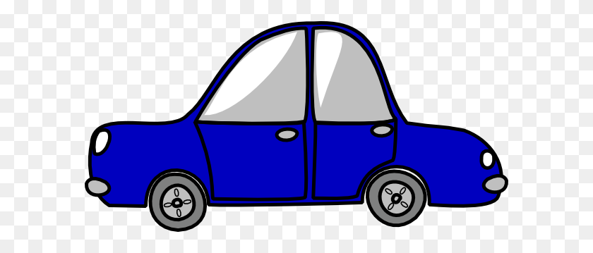 600x299 Blue Car Very Small Clip Art - Small Car Clipart
