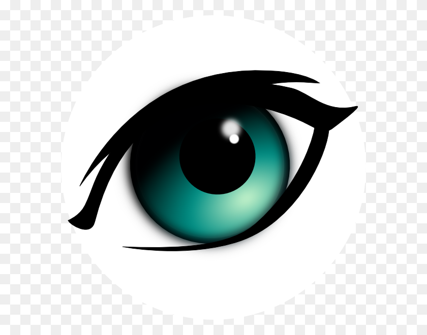 600x600 Blue Cartoon Eye Clip Art - Eye Contact Clipart