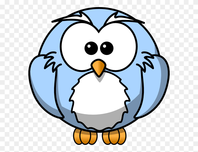 600x585 Blue Cartoon Owl Png, Clip Art For Web - Owl In A Tree Clipart