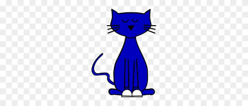 219x300 Blue Cat Cliparts - Cat Clipart Outline