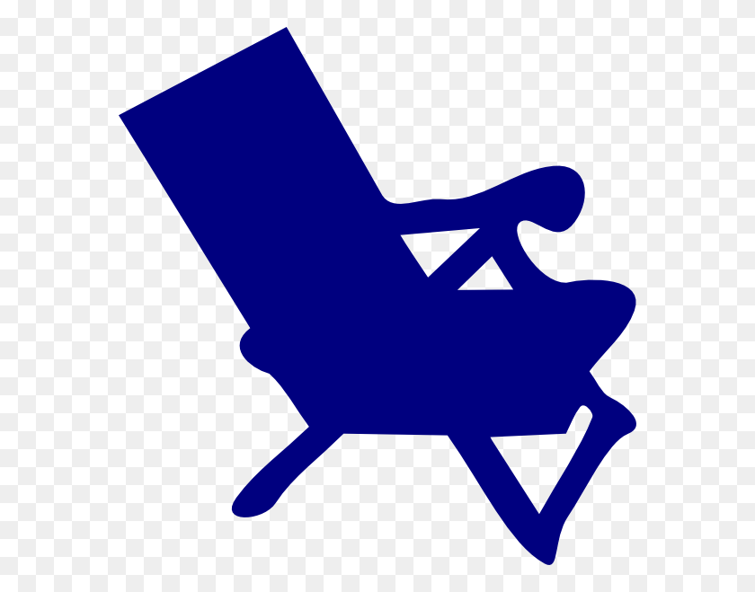 576x599 Blue Chair Png, Clip Art For Web - Chair Clipart