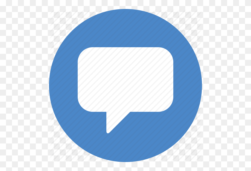 512x512 Blue, Chat, Chatting, Circle, Comment, Message, Messaging Icon - Message Icon PNG