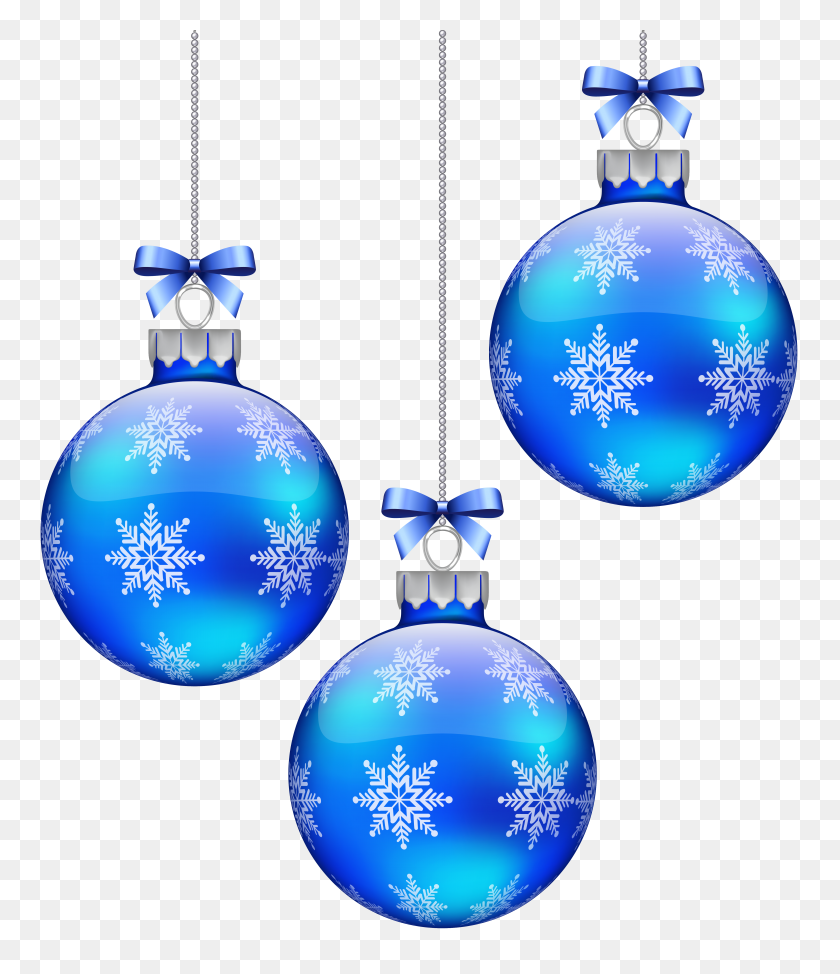 5385x6314 Png Голубые Елочные Шары Украшения - Синий Рождественский Клипарт