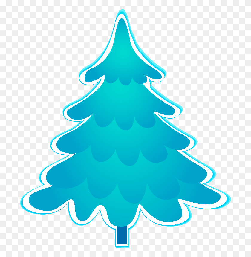 706x800 Blue Christmas Tree Clip Art - White Christmas Tree Clipart