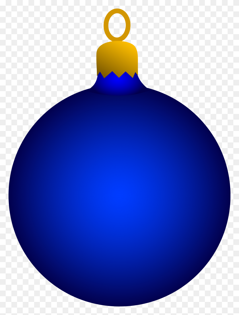 3525x4730 Adorno De Árbol De Navidad Azul - Clipart Redondo