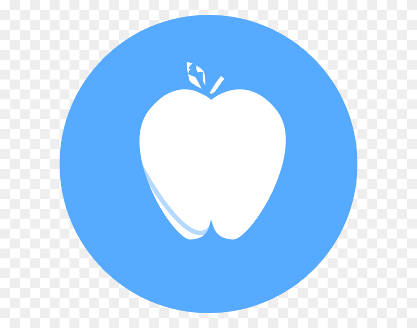 600x600 Blue Circle Apple Png, Clip Art For Web - Apple Clipart PNG