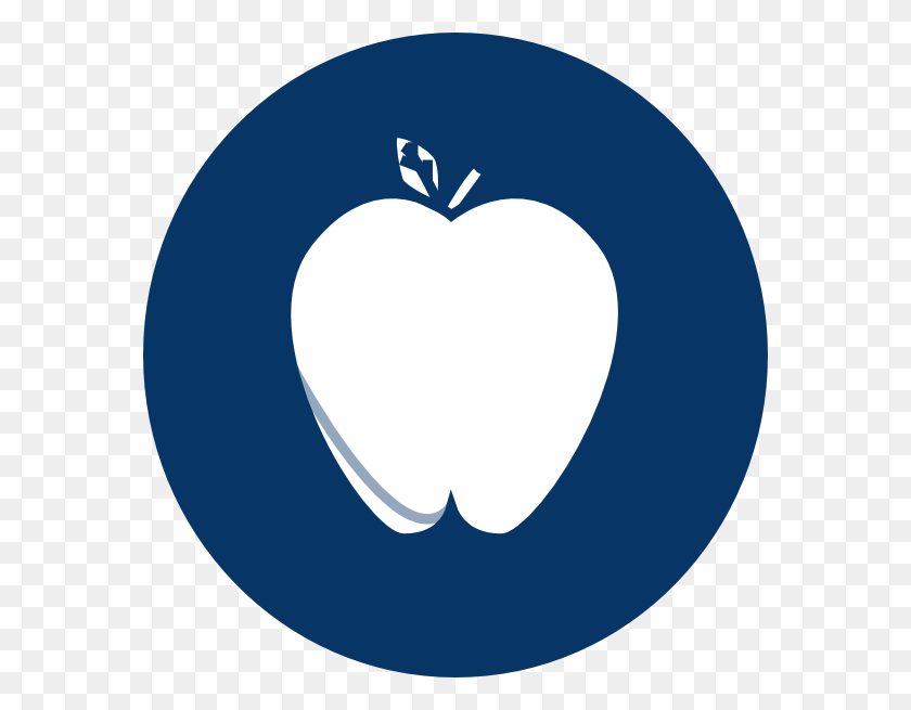 576x595 Blue Circle Apple Png, Clip Art For Web - Apple Logo Clipart