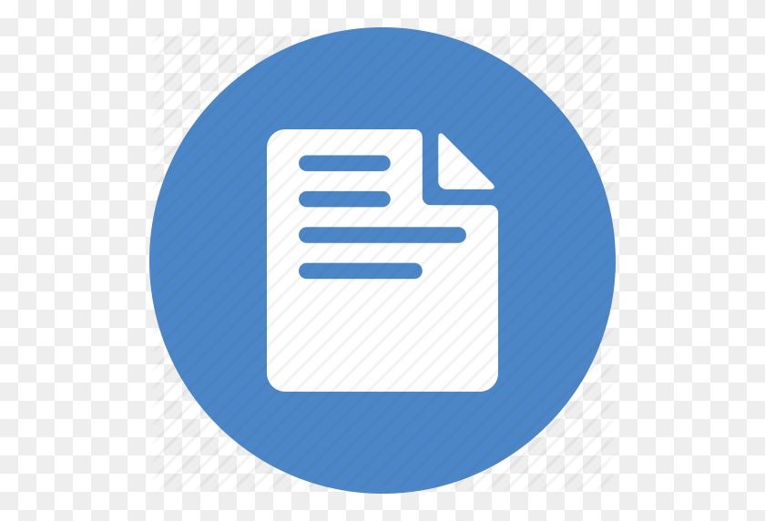 512x512 Blue, Circle, Document, File, Form, Note, Report Icon - Report Icon PNG