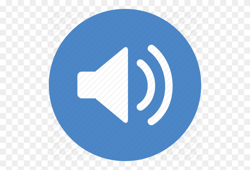 512x512 Blue, Circle, Music, Sound, Sounds, Speaker, Volume Icon - Blue Circle PNG