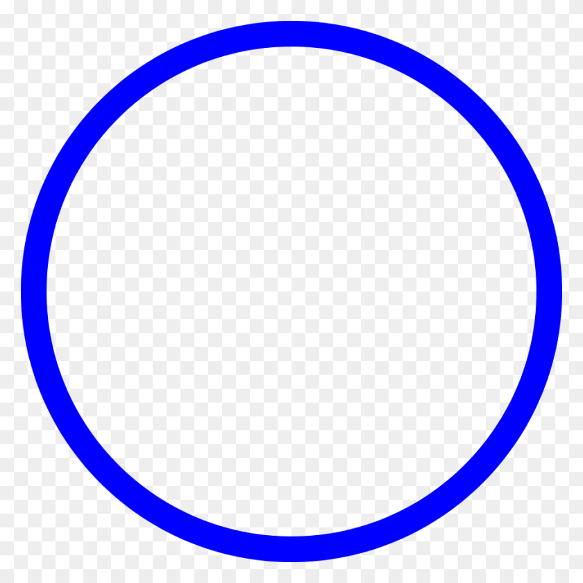 900x900 Синий Круг Вектор Png Большого Размера - Тонкий Круг Png