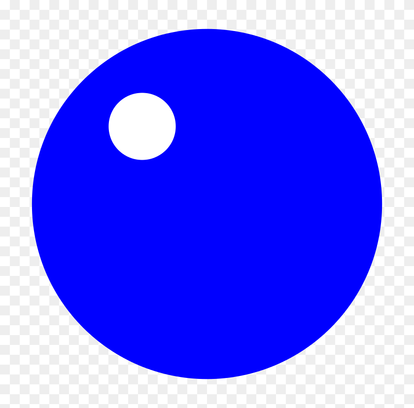 768x768 Blue Circle With White Highlight - Highlight PNG