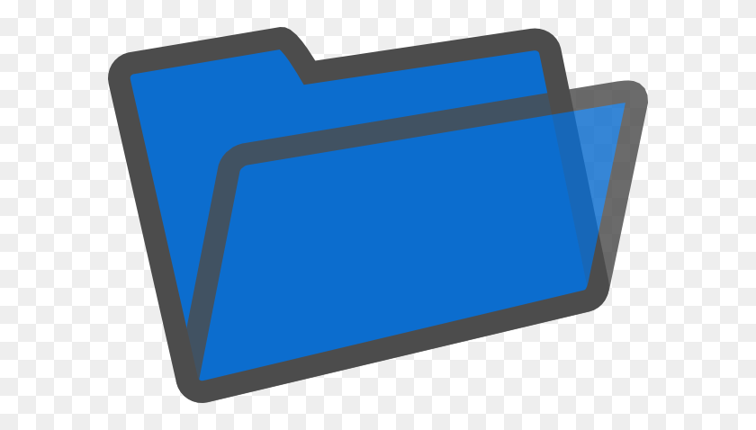 600x418 Blue Clip Art - Blue Folder Clipart