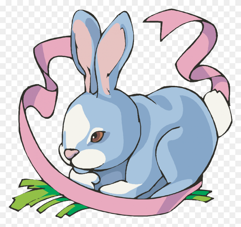 1099x1030 Пасхальный Кролик Синий Клипарт - Пасхальный Кролик Лицо Клипарт