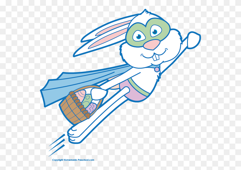 562x532 Blue Clipart Easter Bunny - Easter Sunday Clipart