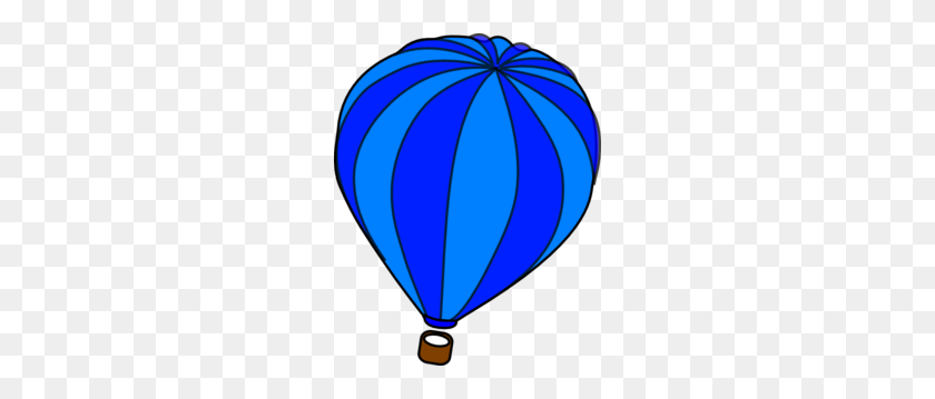240x299 Blue Clipart Hot Air Balloon - Clipart Air