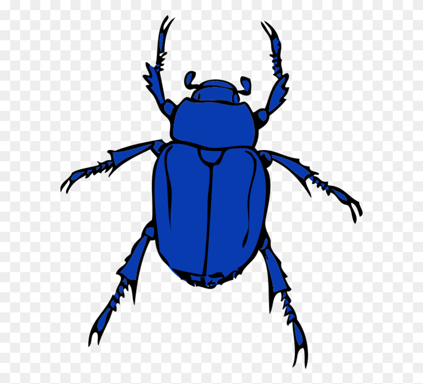 600x702 Blue Clipart Insect - Clipart Firefly