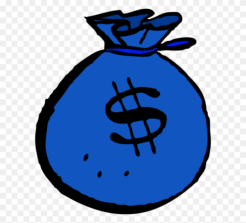 600x703 Blue Clipart Money - Clipart Money