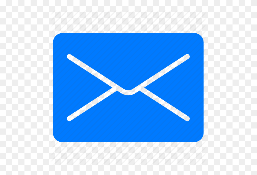512x512 Azul, Cerrar Correo, Correo Electrónico, Sobre, Carta, Correo, Icono De Mensaje - Icono De Mensaje Png