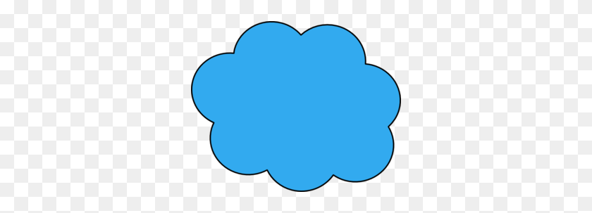 298x243 Blue Cloud Clip Art - Blue Cloud PNG