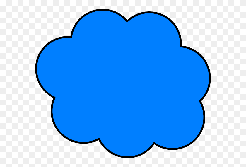 600x510 Blue Cloud Clip Art - Cute Cloud Clipart