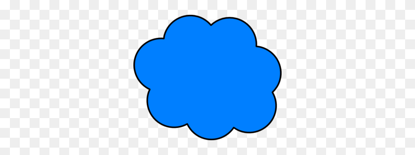 300x255 Blue Cloud Clipart - Cloud Shape Clipart
