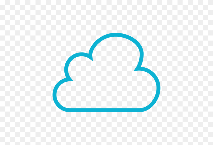 512x512 Blue Cloud Weather Icon - Blue Cloud PNG