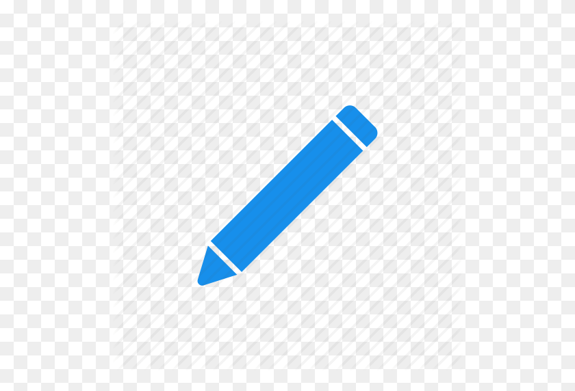 512x512 Blue, Compose, Draw, Edit, Pencil Icon - Pencil Icon PNG