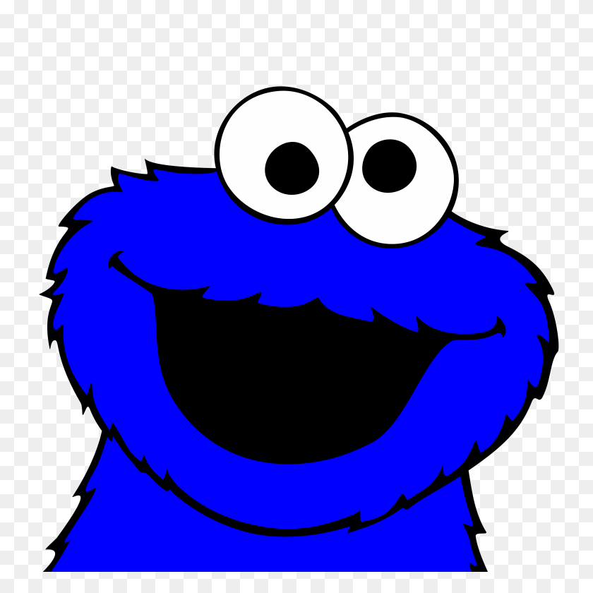 5000x5000 Blue Cookie Monster De Dibujos Animados De Barrio Sésamo Imagen Gratis - Barrio Sésamo Imágenes Prediseñadas Gratis
