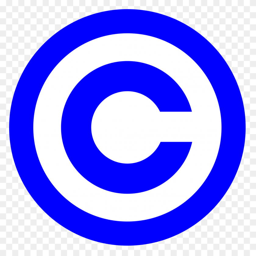 1024x1024 Blue Copyright - Copyright Symbol PNG