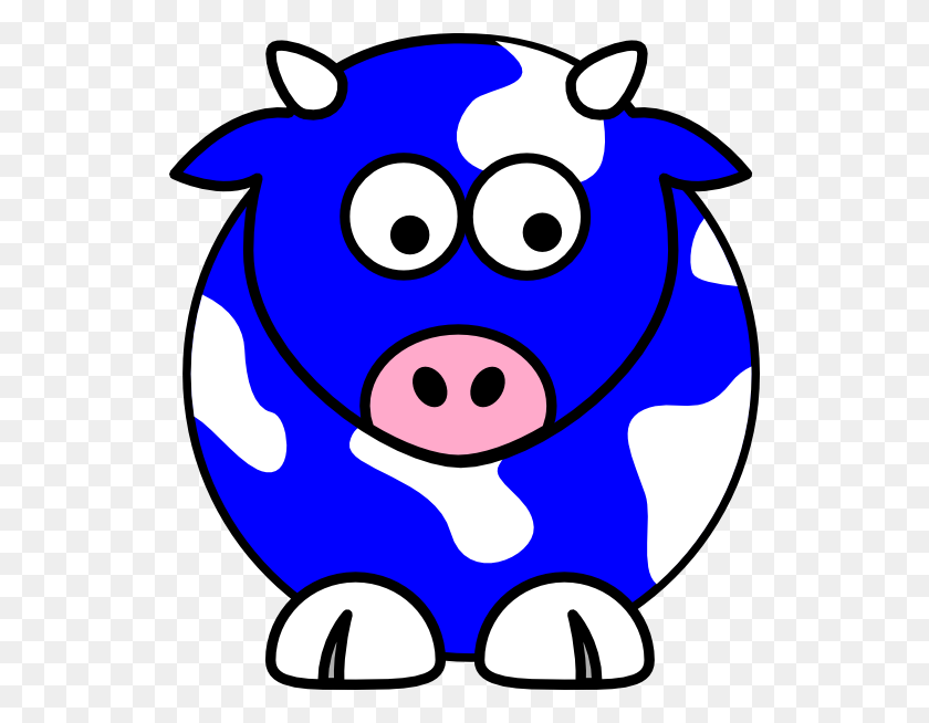 534x594 Blue Cow Png, Clip Art For Web - Blueberry Clipart Free
