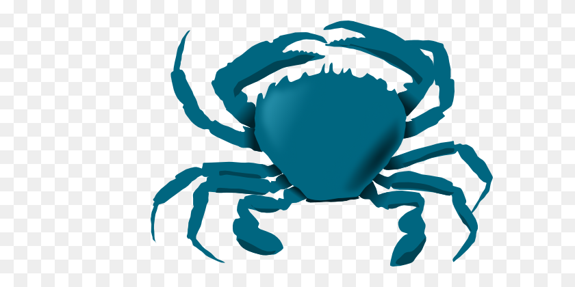 600x360 Blue Crab Clipart Black And White - Crab Black And White Clipart