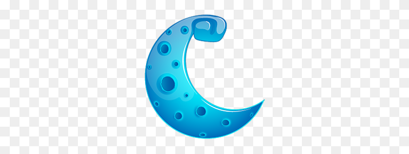 256x256 Blue Crescent Moon Png Image Royalty Free Stock Png Images - Blue Moon PNG