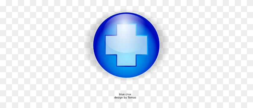 285x299 Blue Cross Clip Art - Medical Cross Clipart