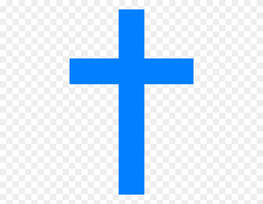 396x592 Blue Crosss Clip Art - Blue Cross Clipart