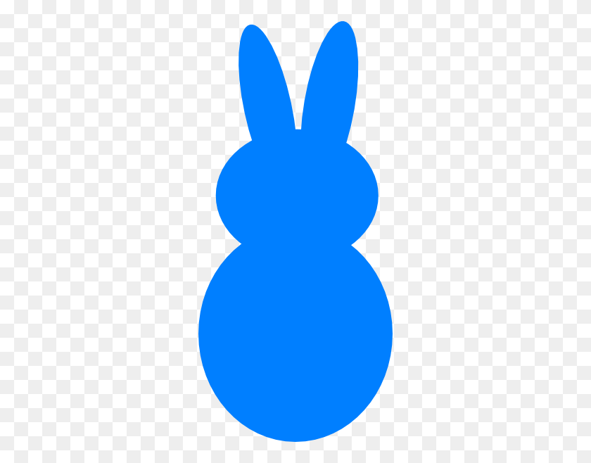 276x598 Blue Dark Peep Bunny Clip Art - Peep PNG