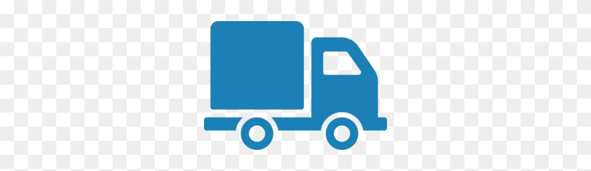 260x183 Blue Delivery Truck Clipart - Blue Truck Clipart