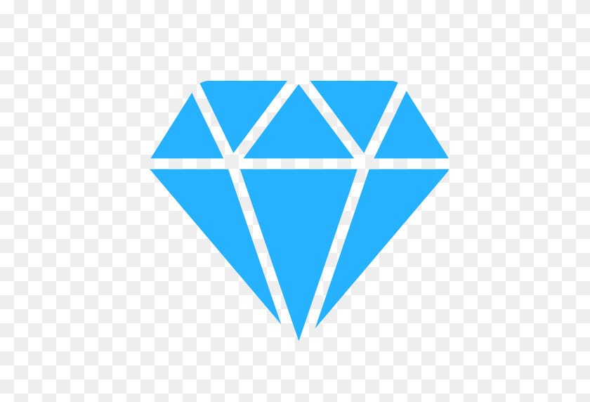 512x512 Blue Diamond, Blue, Engagement Icon With Png And Vector Format - Diamond Emoji PNG