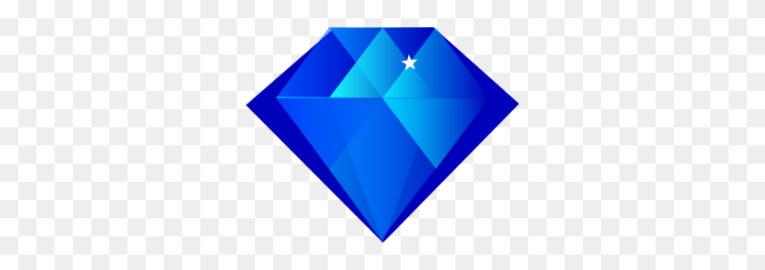 300x237 Diamante Azul Clipart - Diamante Vector Png