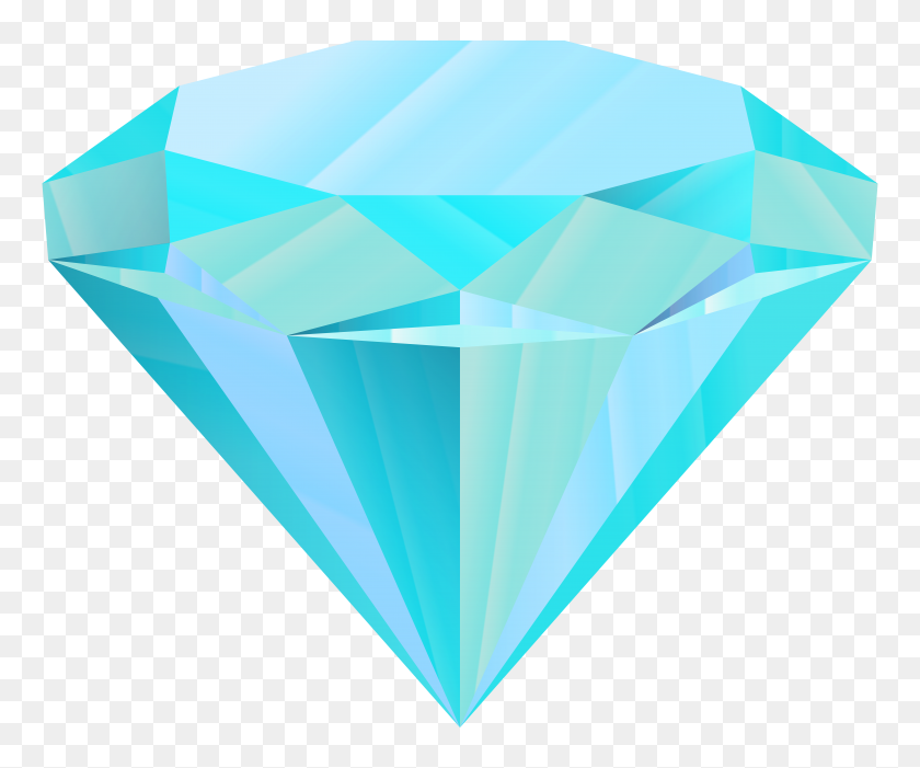 8000x6582 Diamante Azul Clipart Png - Diamante Clipart Gratis