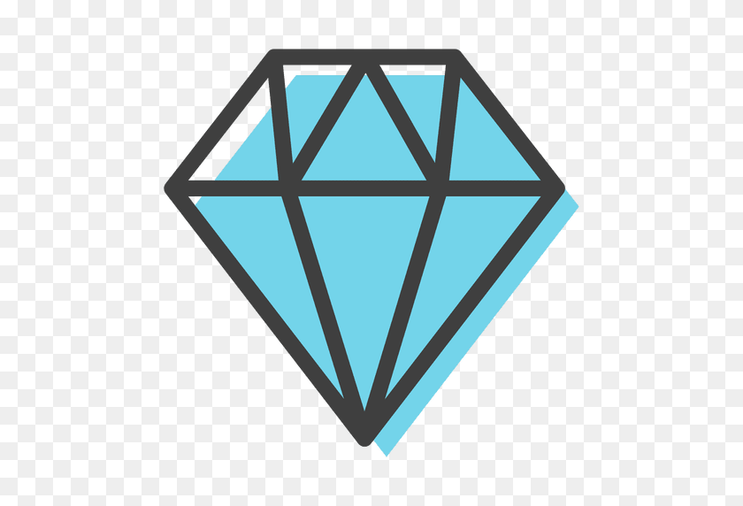 512x512 Blue Diamond Gems Decoration - Diamond Vector PNG