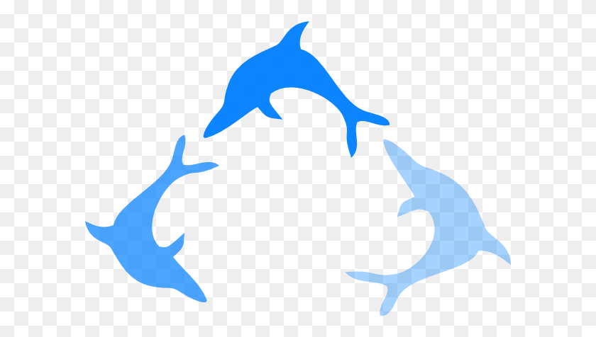 600x416 Blue Dolphin Logo Clip Art - Dolphin Clipart