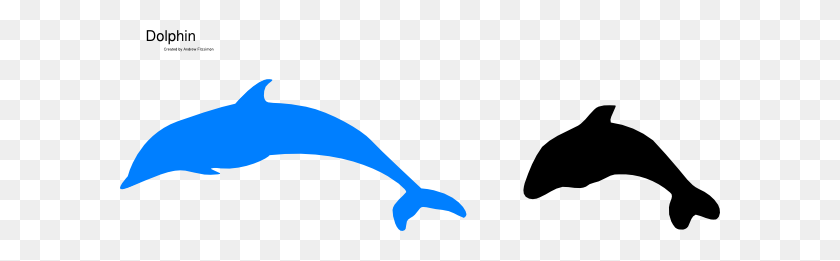 600x201 Blue Dolphin Png, Clip Art For Web - Dolphin Clipart