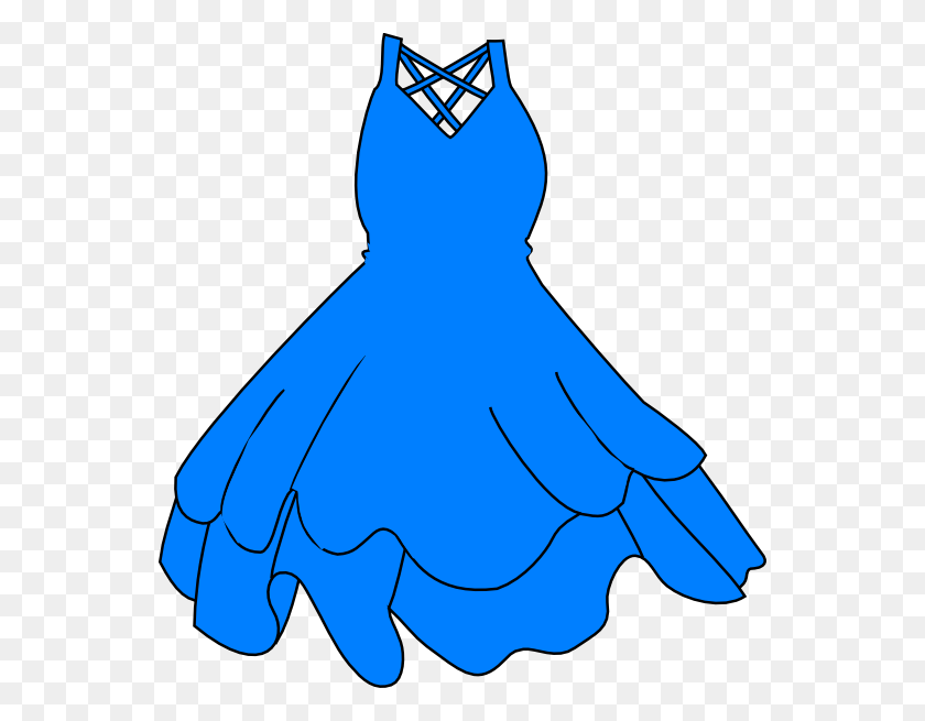 552x595 Blue Dress Clip Art - Pink Dress Clipart